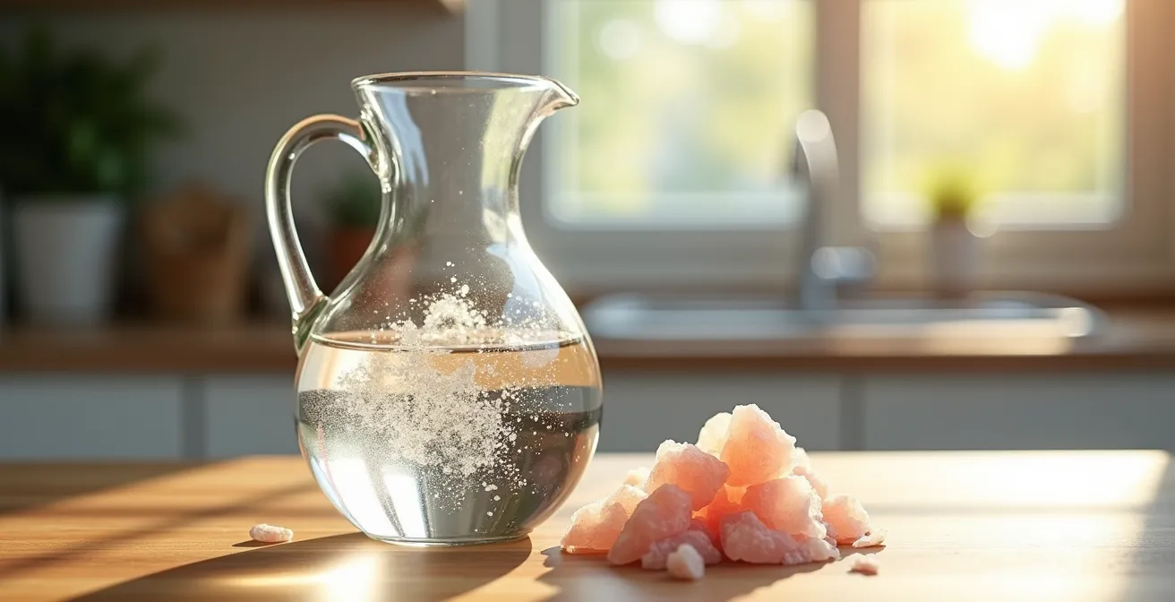 Agua remineralizada con oligoelementos para hidratación celular óptima