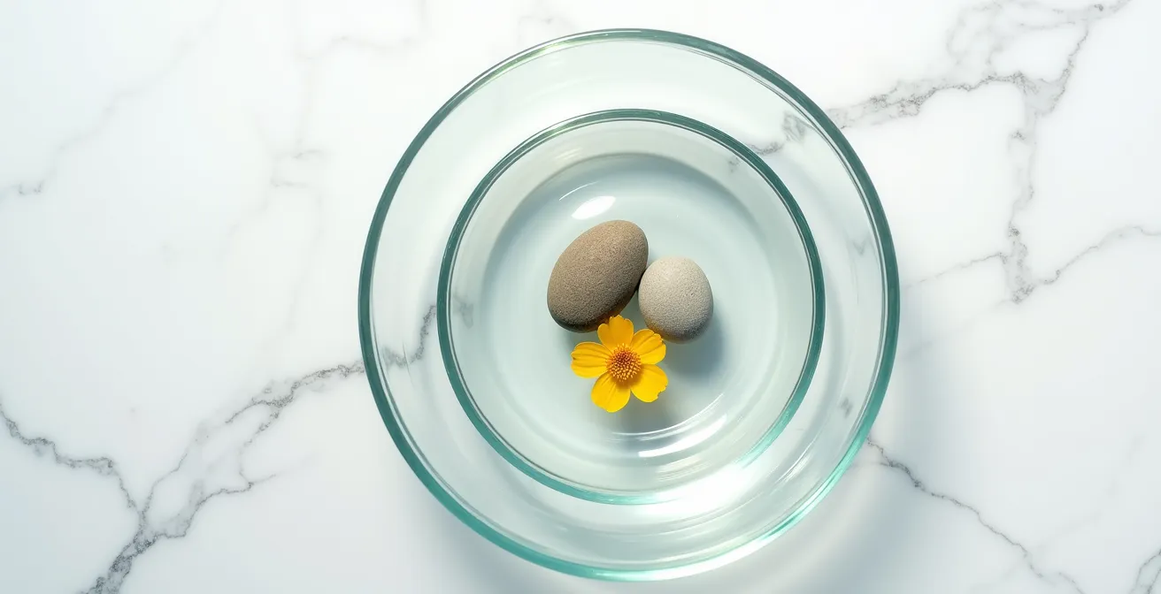 Tres círculos concéntricos representando las áreas de control, influencia y aceptación en la vida