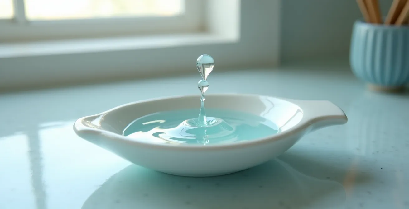 Demostración de técnica correcta de lavado nasal con solución salina