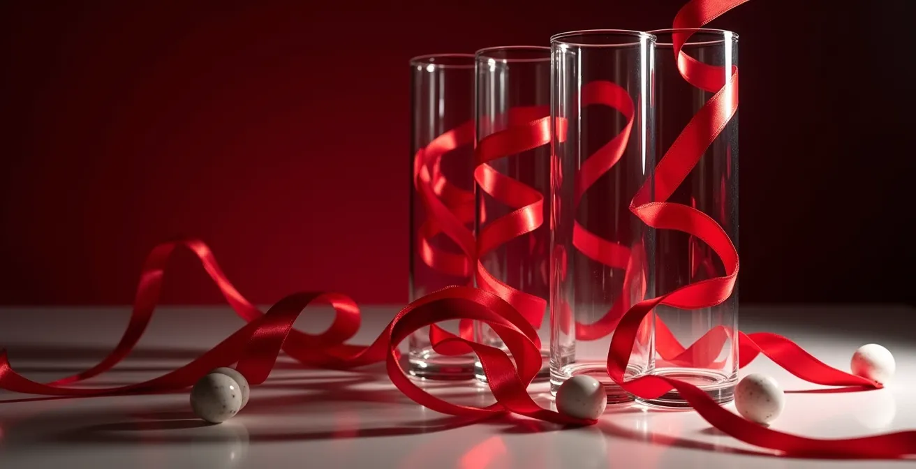 Representación simbólica del flujo sanguíneo y el impacto del estrés en las arterias