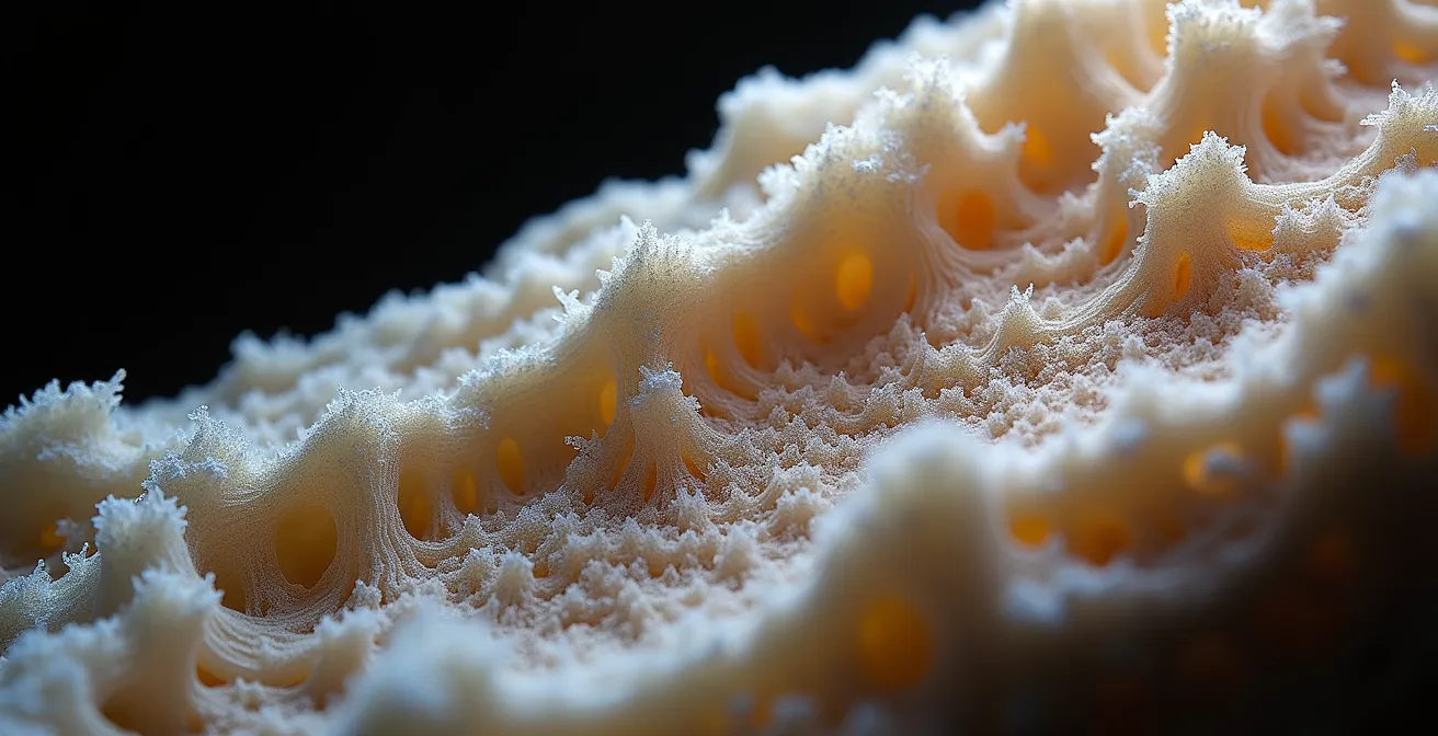 Representación visual del proceso de dirección del calcio hacia los huesos